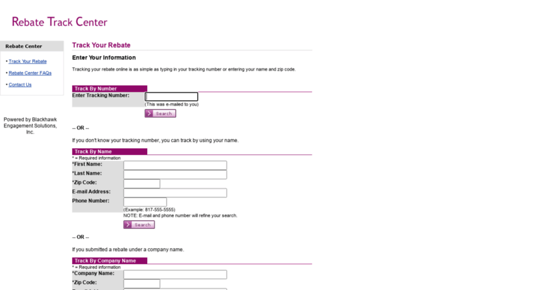 Access Rebatetrack Rebate Track Center