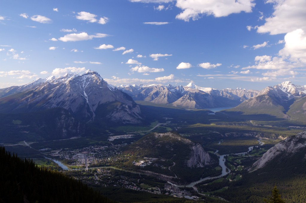 Banff Range From The Gondola Banff Town And The Fairmont G Flickr