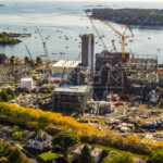 Construction At A Natural Gas Power Plant Salem Massachusetts Aerial