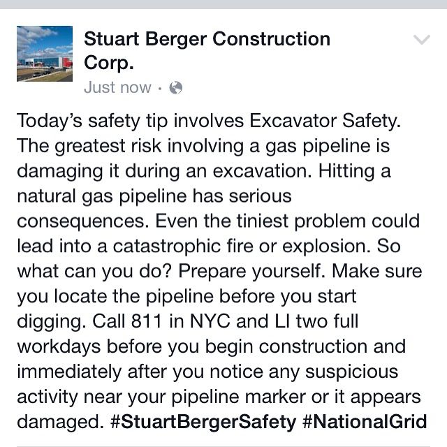  ExcavatorSafety NationalGrid StuartBergerSafety National Grid 