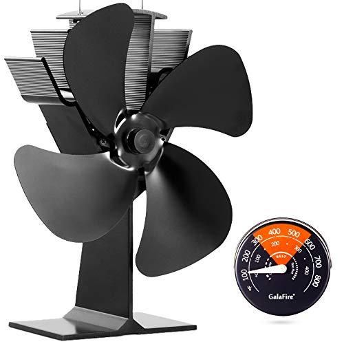 GALAFIRE 2 Years Eco Heat Powered Wood Stove Fan For Gas Pellet Log 