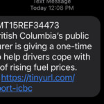 ICBC Gas Rebate Scam Texts Are Making Rounds Again News