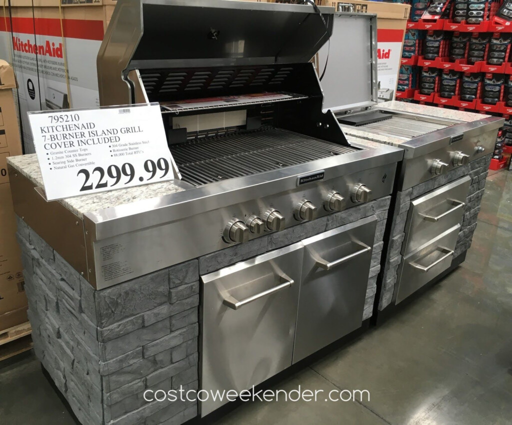 KitchenAid Seven Burner Outdoor Island Gas Grill model 860 0003 With 