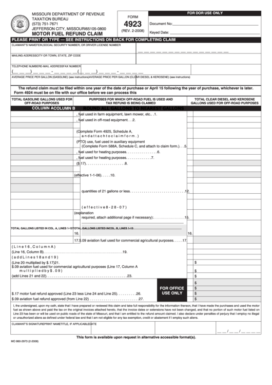 Missouri Gas Tax Refund Form Veche info 26