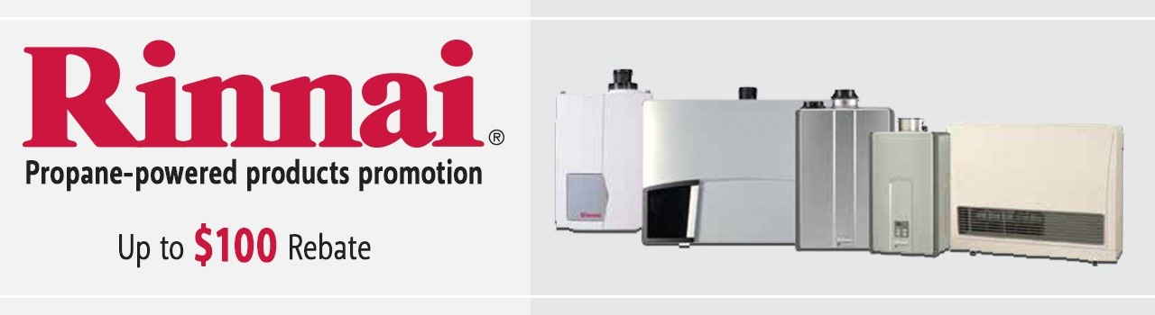 Rinnai Propane Products Rebate Tankless Water Heaters More