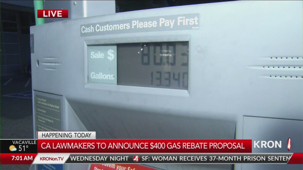 State Lawmakers Announce 400 Gas Rebate Proposal YouTube