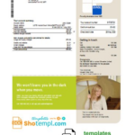 Australia AGL Gas Utility Bill Template In Word Format Bill Template