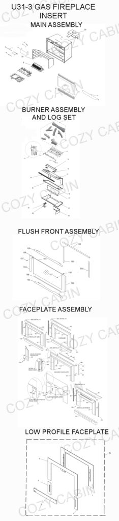 Energy Gas Fireplace Insert U31 3 U31 3 Cozy Cabin Regency Parts Store