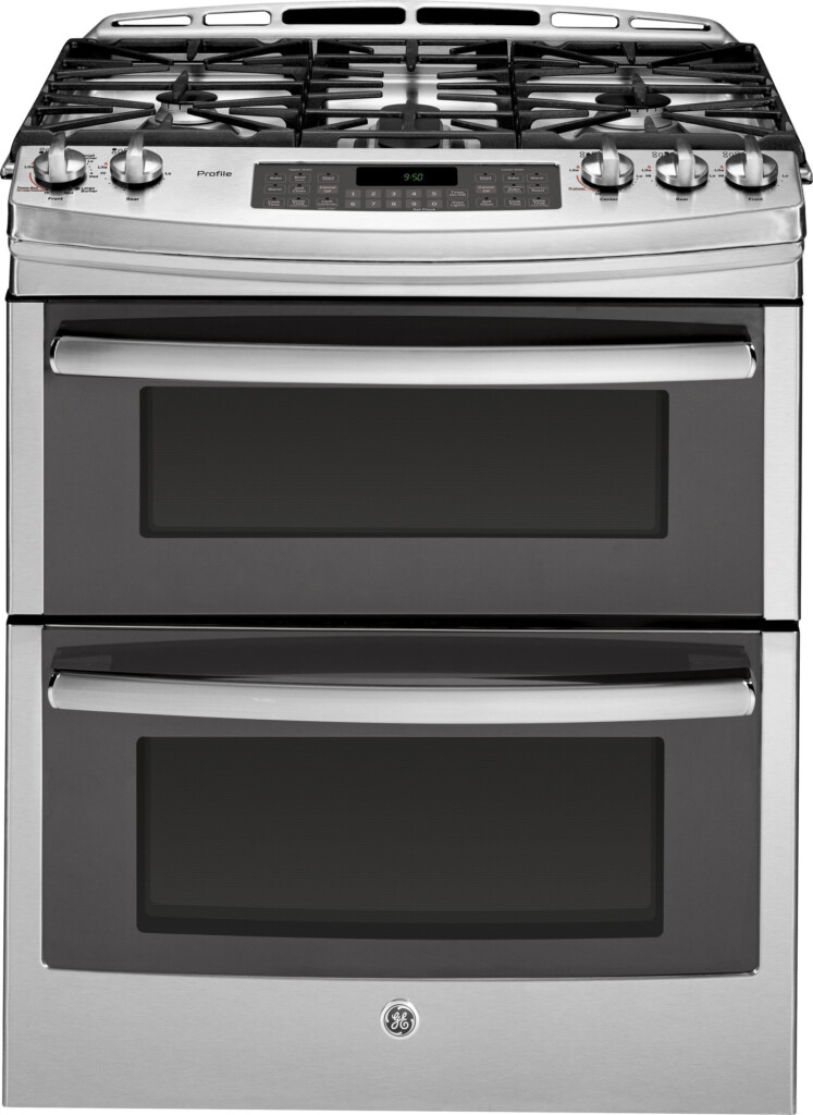 GE PGS950SEFSS 30 Inch Slide In Double Oven Gas Range With Convection 