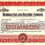 Michigan Gas And Electric Company Mi 1947 Stock Certificate