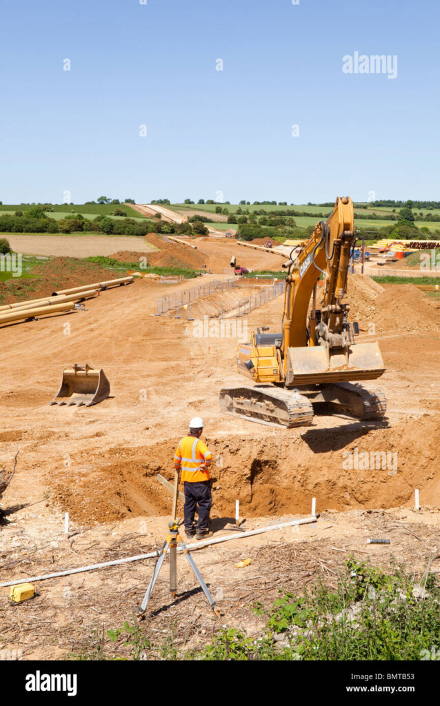 National Grid Natural Gas Pipeline Being Laid Seen Here Crossing The 