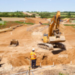 National Grid Natural Gas Pipeline Being Laid Seen Here Crossing The