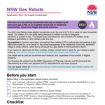 NSW Gas Printable Rebate Form