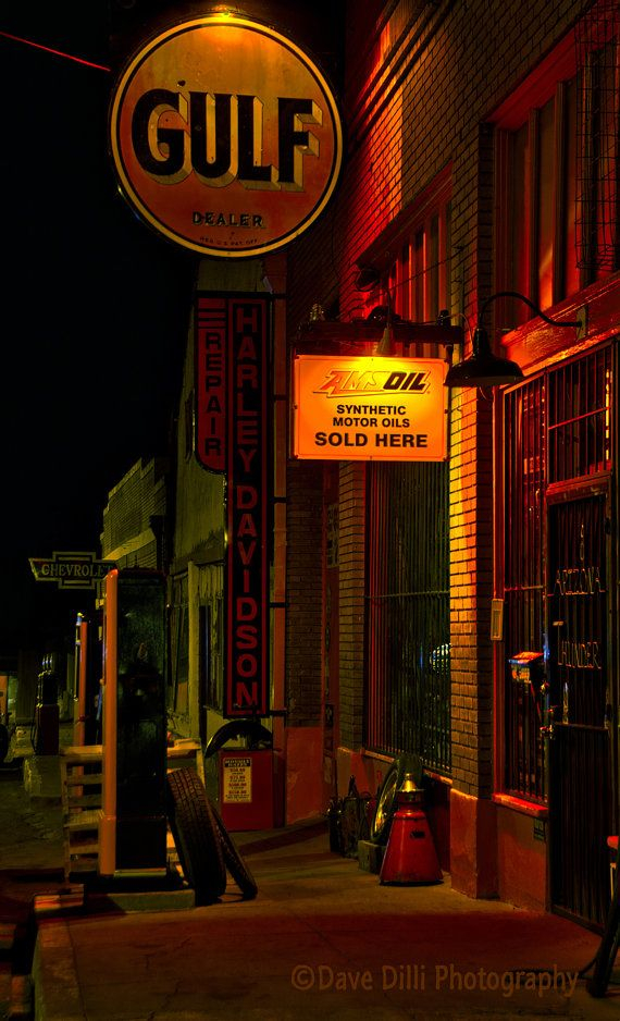 Photograph Vintage Arizona Bisbee Arizona Gas Station Garage Etsy 