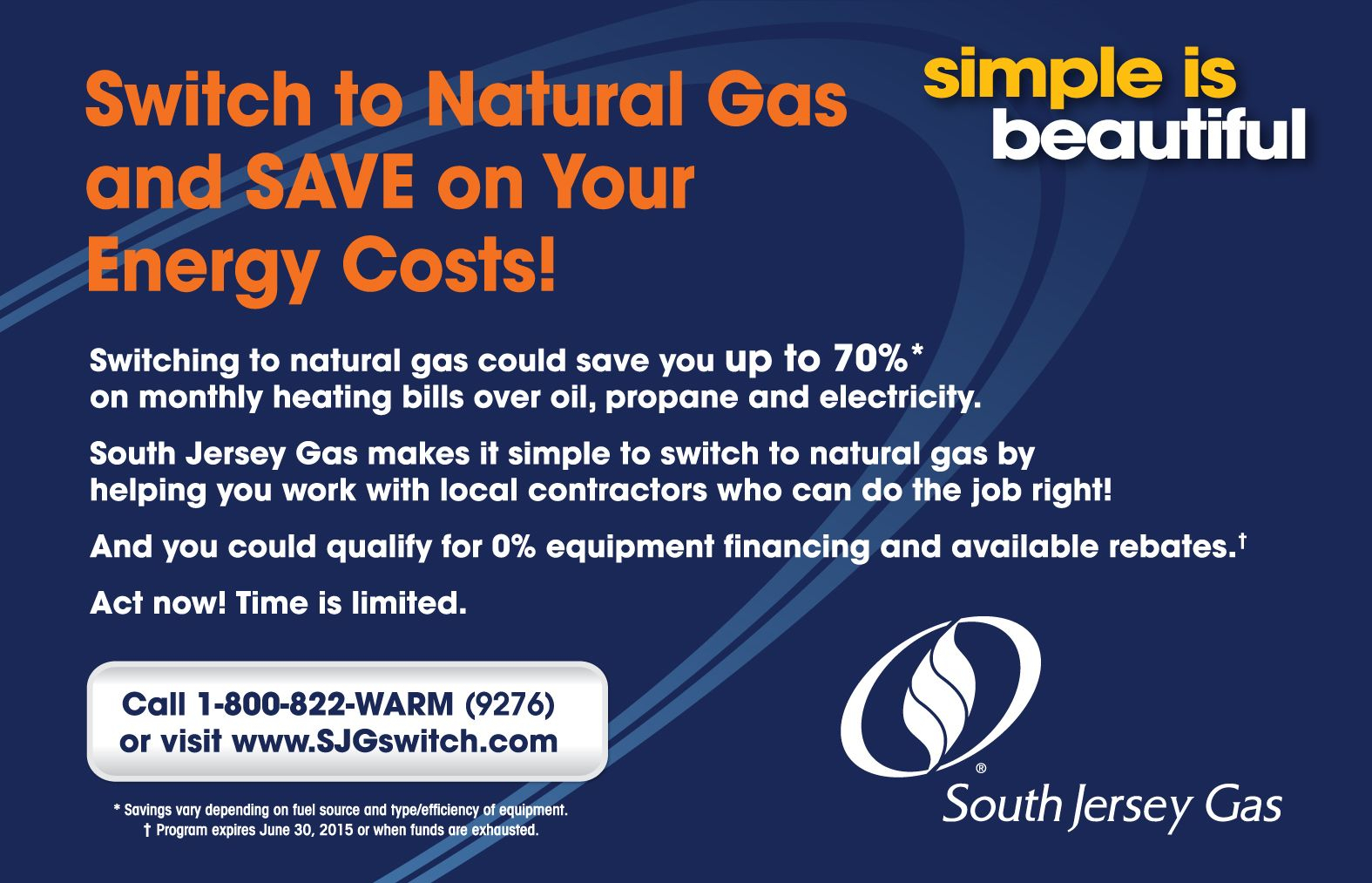 Switch To Natural Gas And SAVE On Your Energy Costs South Jersey Gas 