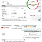 USA Michigan Gas Utilities Utility Bill Template In Word And PDF Format