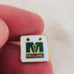 Vtg Midland Coop Gas Station Logo Enamel Advertising Lapel Pin Tie Tac